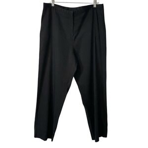 Eileen Fisher Black Straight Leg Trousers Women's Size L Business office